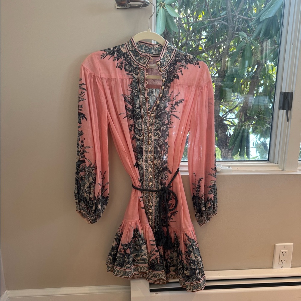 Zimmermann Pink and Green/Blue dress